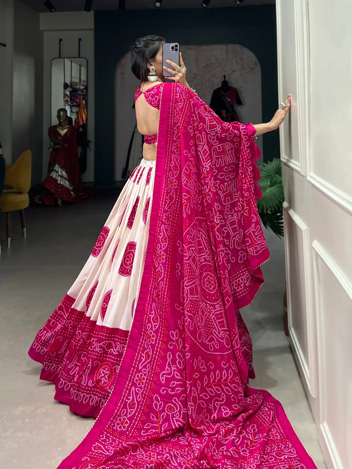 Navratri Collection 2025 Tasar Lehenga Choli - Image 3 in Surat